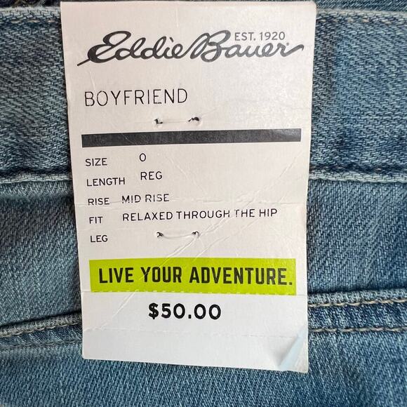 EDDIE BAUER Boyfriend Jean Shorts in Light Blue Women's Size 0 - Picture 13 of 13